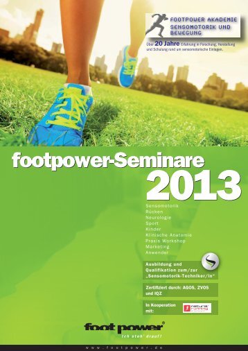 Seminarfolder Footpower 2012