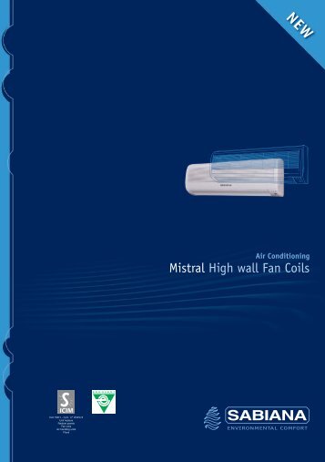Mistral High wall Fan Coils - MB frigo
