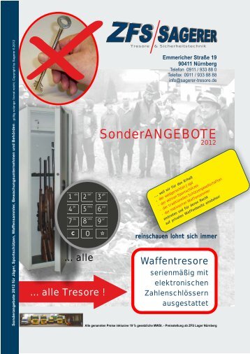 Flyer als PDF-Datei, bitte anklicken - ZFS Sagerer Tresore