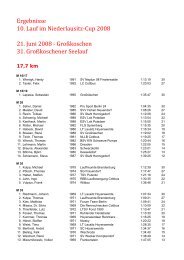 31. Großkoschener Seelauf - Niederlausitzcup - Niederlausitz-Cup