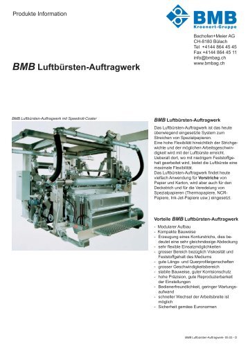 BMB Luftbürsten-Auftragwerk - Bmbag.ch