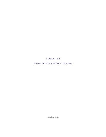 Evaluation Report_CIMAR_2003-2007_word version_final