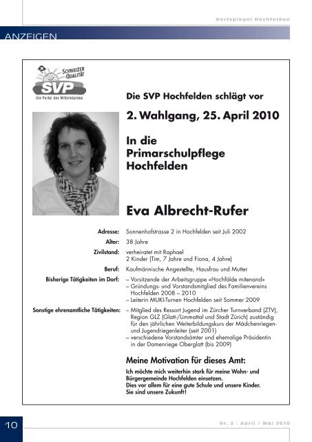 2 April/Mai - Hochfelden