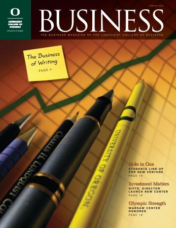 The Business of Writing - Lundquist College of Business - University ...