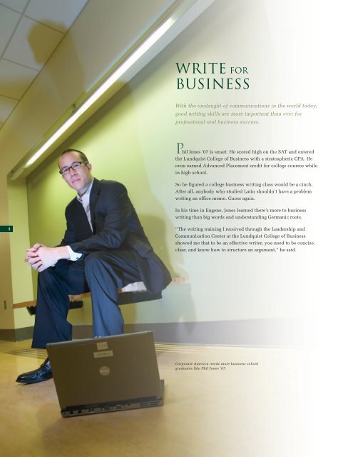 The Business of Writing - Lundquist College of Business - University ...