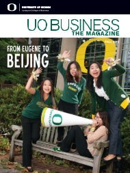 FALL 2012 - Lundquist College of Business - University of Oregon