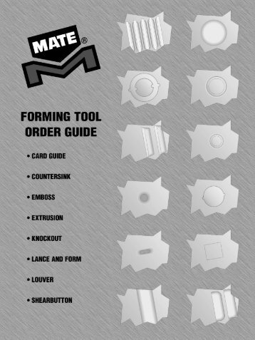 Mate Forming Tool Order Guide - Amatex