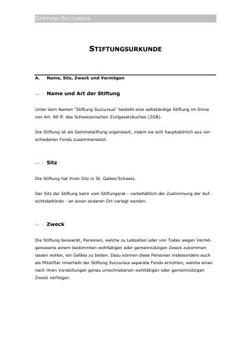 Stiftungsurkunde (Pdf)