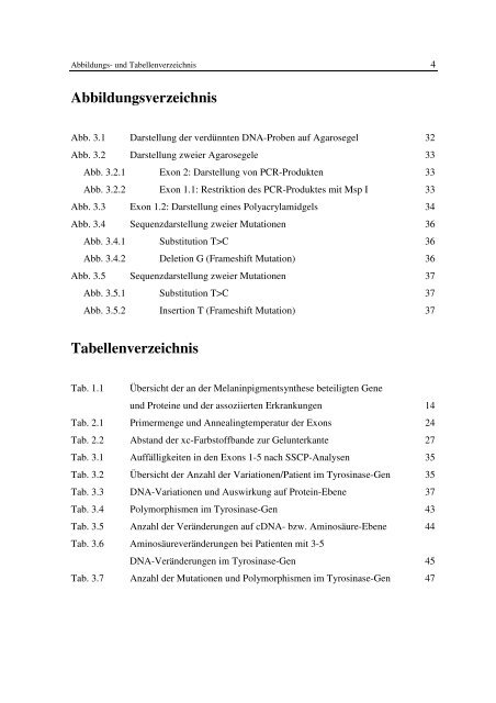 Albinismus: Das Tyrosinase-Gen in 78 Variationen - Universität zu ...