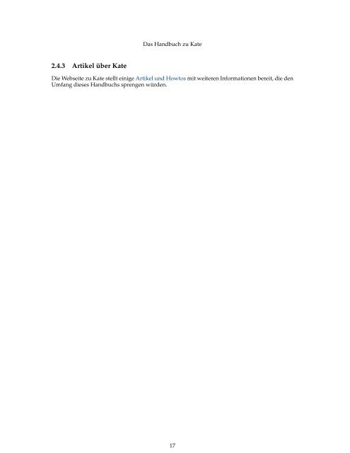 Das Handbuch zu Kate - KDE Documentation