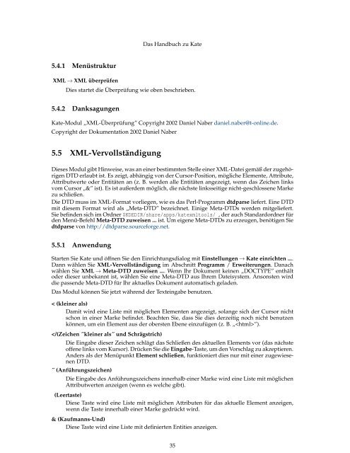 Das Handbuch zu Kate - KDE Documentation