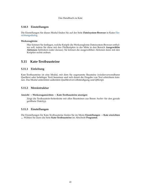 Das Handbuch zu Kate - KDE Documentation