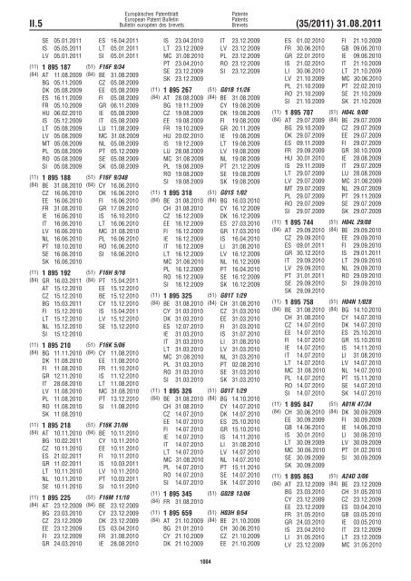 Bulletin 2011/35 - European Patent Office