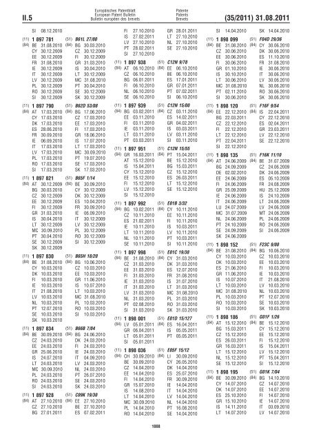 Bulletin 2011/35 - European Patent Office