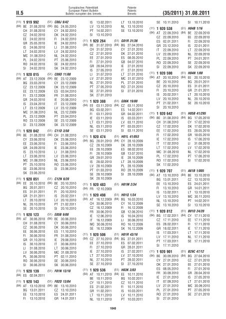 Bulletin 2011/35 - European Patent Office