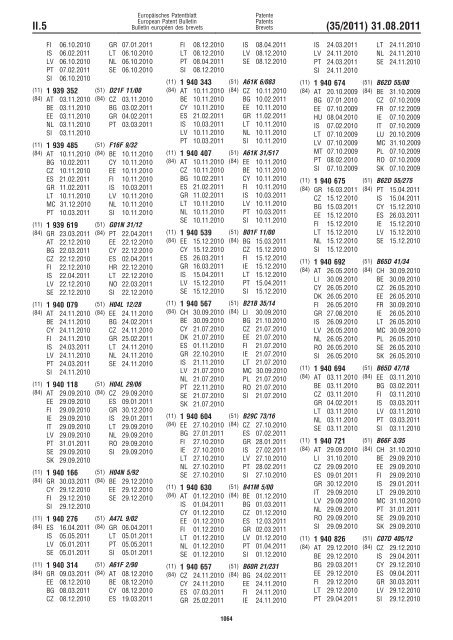 Bulletin 2011/35 - European Patent Office