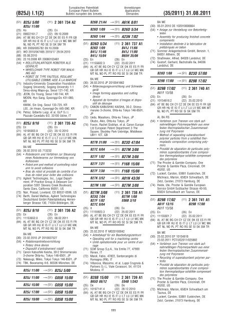 Bulletin 2011/35 - European Patent Office