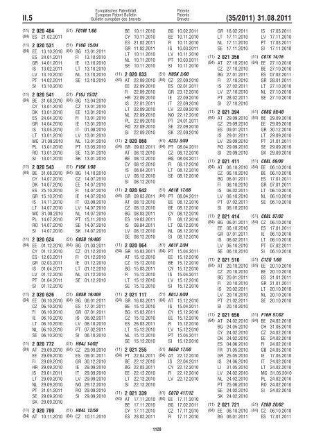 Bulletin 2011/35 - European Patent Office