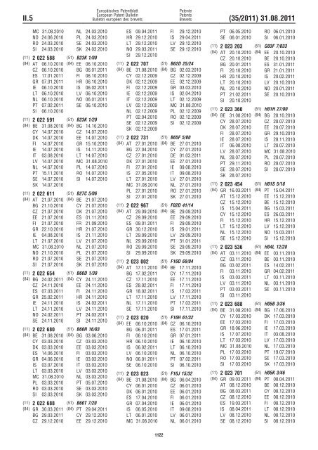 Bulletin 2011/35 - European Patent Office