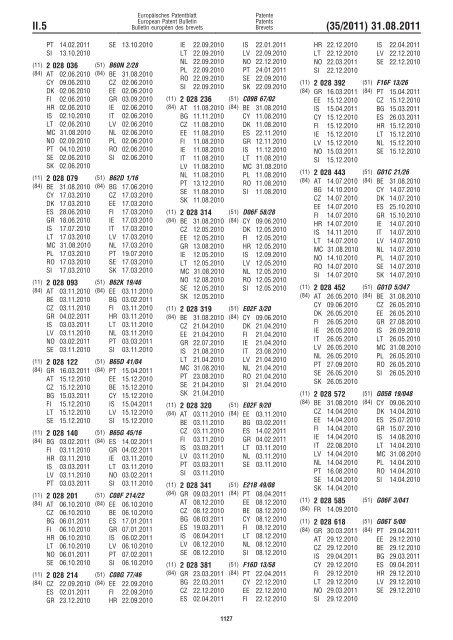 Bulletin 2011/35 - European Patent Office