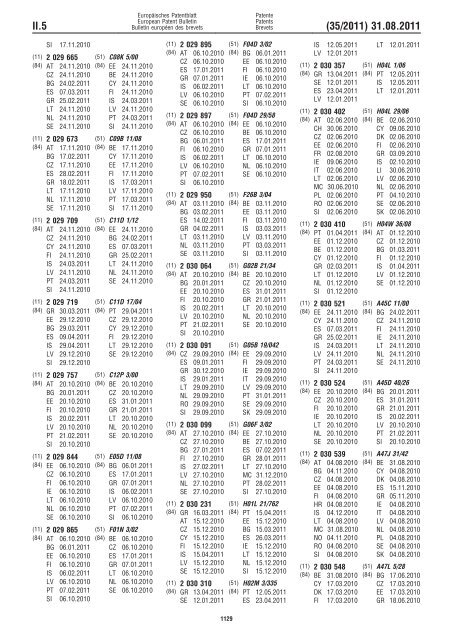 Bulletin 2011/35 - European Patent Office