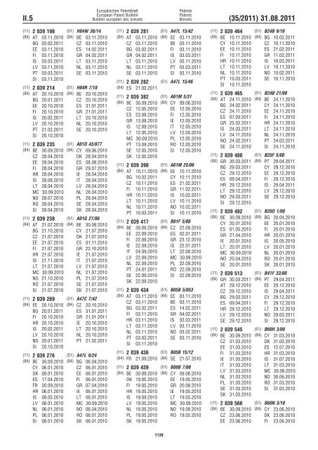 Bulletin 2011/35 - European Patent Office