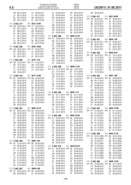 Bulletin 2011/35 - European Patent Office