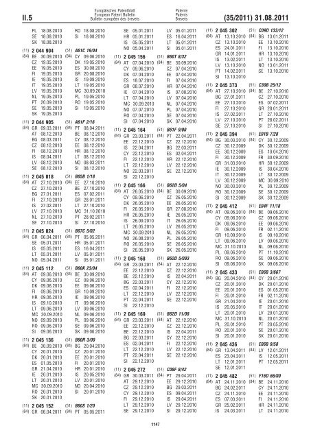 Bulletin 2011/35 - European Patent Office