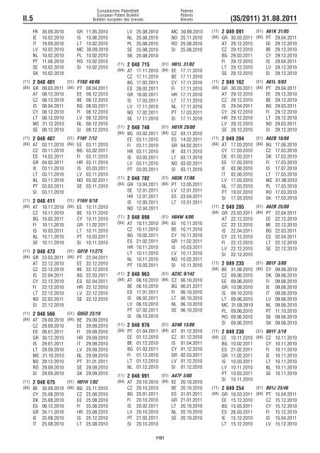 Bulletin 2011/35 - European Patent Office