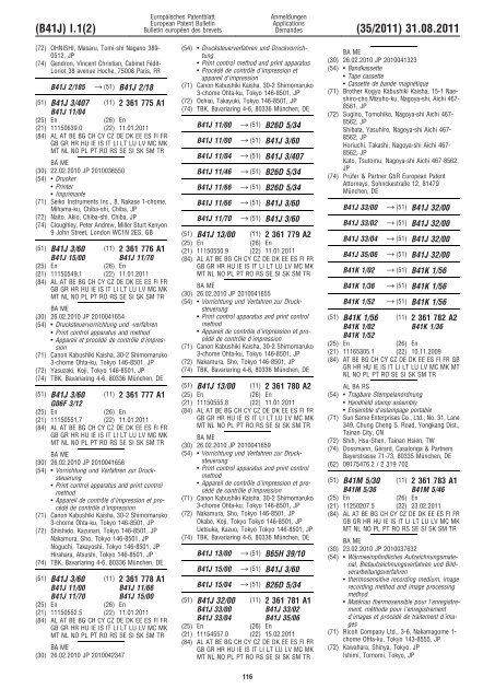 Bulletin 2011/35 - European Patent Office