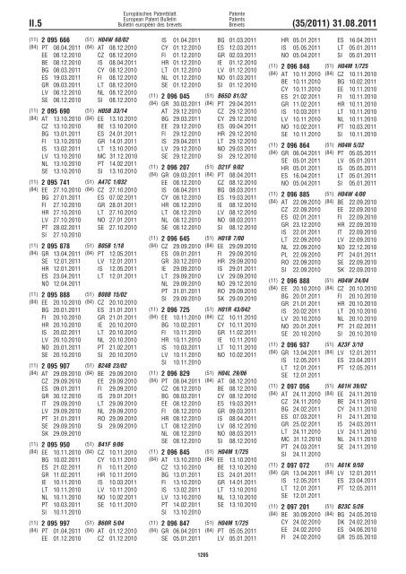 Bulletin 2011/35 - European Patent Office