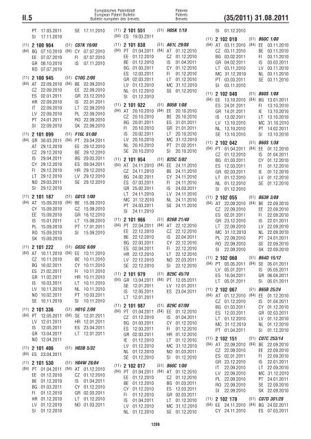 Bulletin 2011/35 - European Patent Office