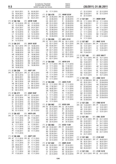 Bulletin 2011/35 - European Patent Office