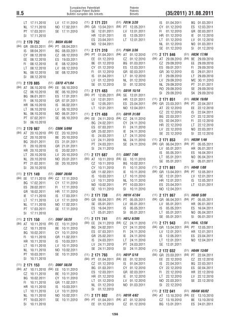 Bulletin 2011/35 - European Patent Office