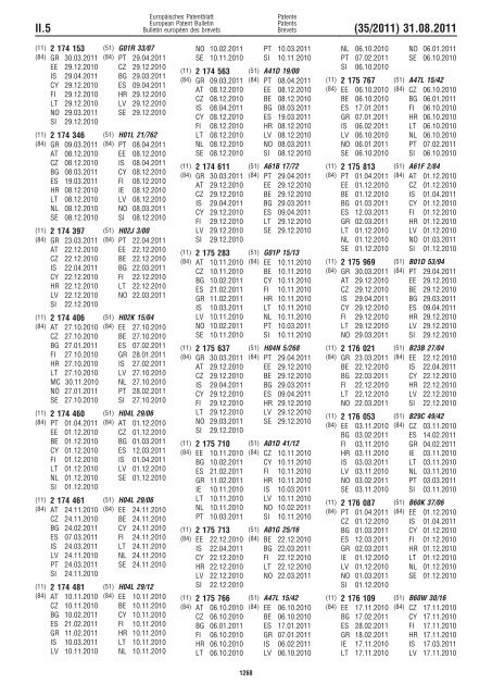 Bulletin 2011/35 - European Patent Office