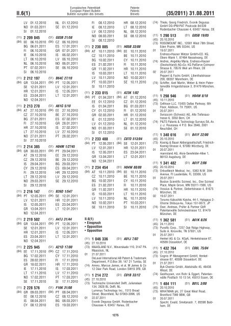 Bulletin 2011/35 - European Patent Office