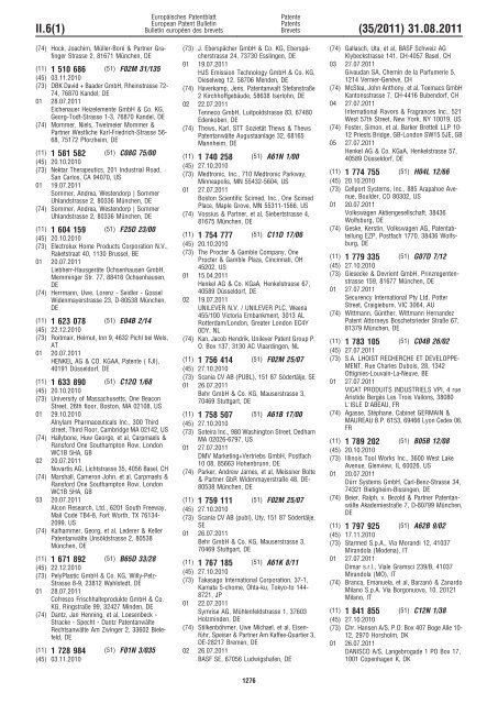 Bulletin 2011/35 - European Patent Office