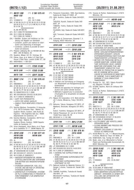 Bulletin 2011/35 - European Patent Office