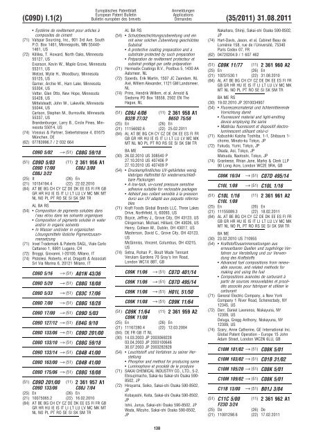 Bulletin 2011/35 - European Patent Office