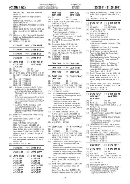 Bulletin 2011/35 - European Patent Office