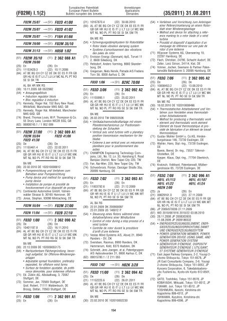 Bulletin 2011/35 - European Patent Office