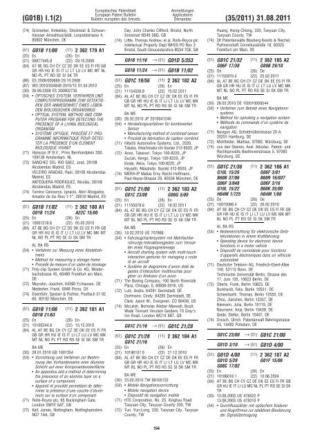 Bulletin 2011/35 - European Patent Office