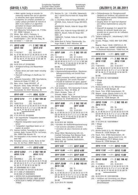 Bulletin 2011/35 - European Patent Office