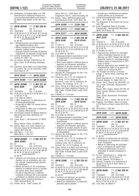 Bulletin 2011/35 - European Patent Office