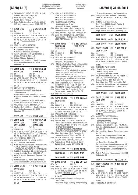 Bulletin 2011/35 - European Patent Office