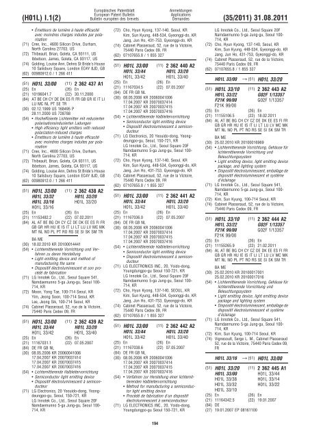 Bulletin 2011/35 - European Patent Office