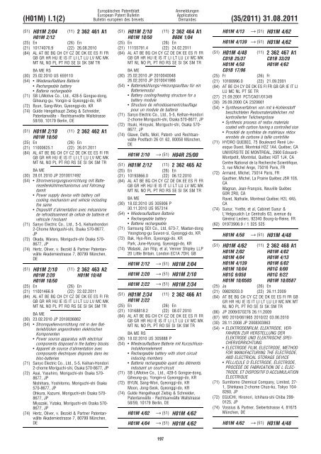 Bulletin 2011/35 - European Patent Office