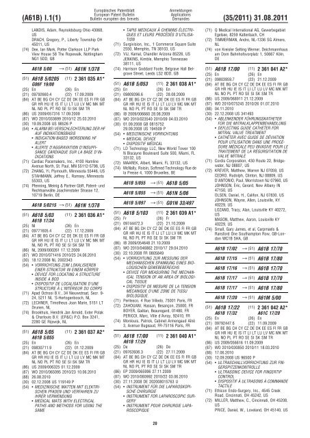 Bulletin 2011/35 - European Patent Office