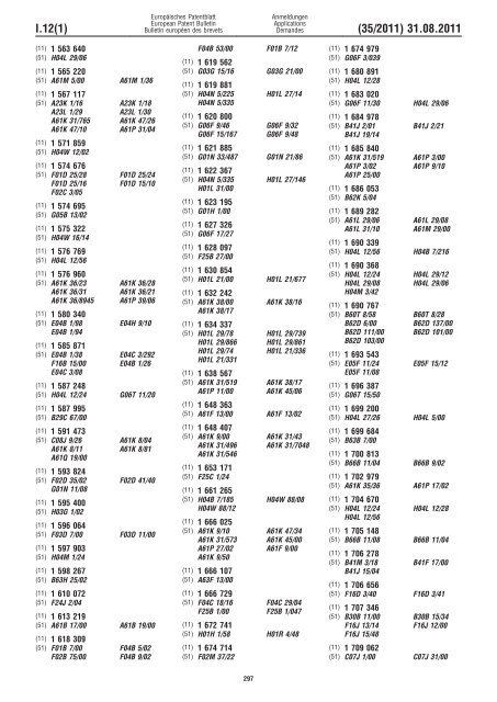 Bulletin 2011/35 - European Patent Office