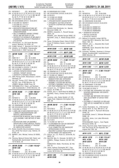 Bulletin 2011/35 - European Patent Office